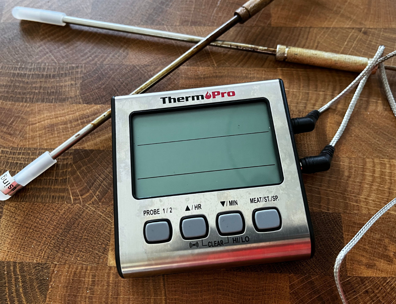 ThermoPro TP17 Digital Leave-in Meat Thermometer in the Meat